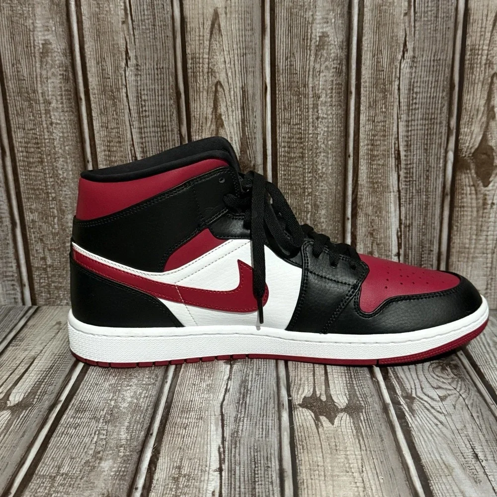 Air‎ Jordan 1 Mid Noble Red Men's Size 11.5 (554724-066)